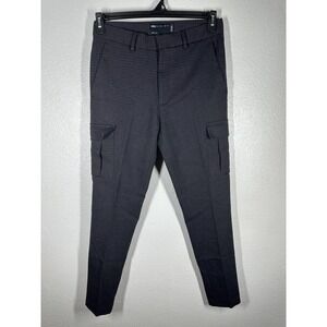 ASOS DESIGN Cargo Pants Mens 30x30 Gray Check Skinny Stretch Pockets‎ Casual